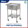 รถเข็นฉีดยา/รถเข็นหัตถการ ขอบหงาย 3 ด้าน PISIT รุ่น PP049(A)