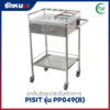 รถเข็นฉีดยา/รถเข็นหัตถการ 1 ลิ้นชัก แบบมีที่รัดขวดยา PISIT รุ่น PP049(B)
