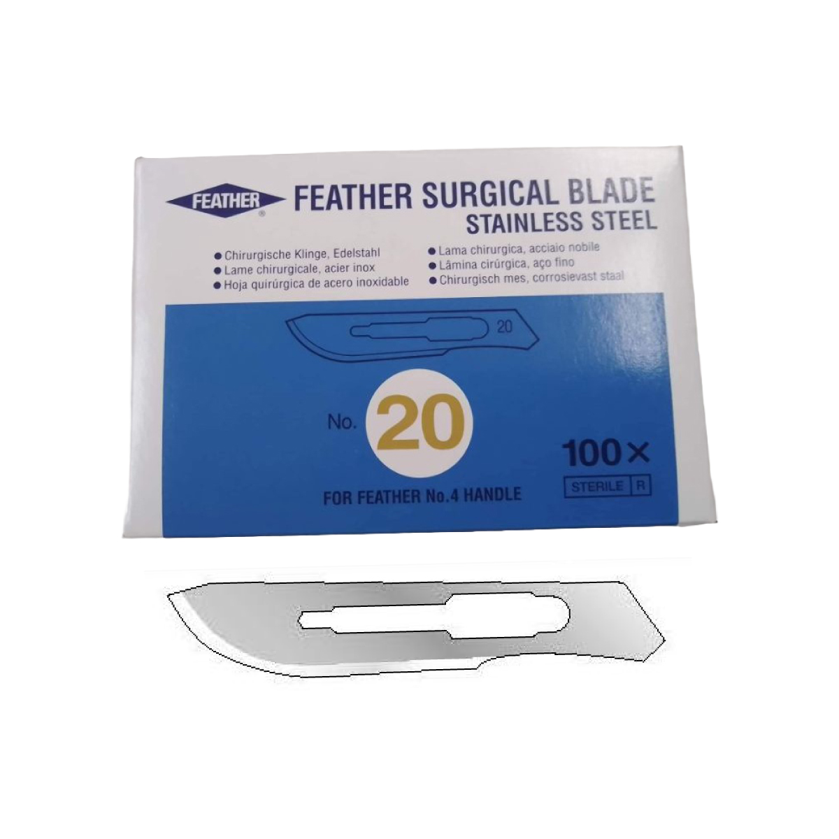 ใบมีดผ่าตัดสแตนเลส FEATHER