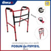 วอร์คเกอร์อลูมิเนียม 4 ขา พับได้ สีแดง