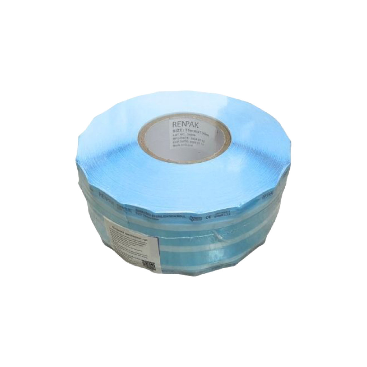 ซองสเตอร์ไรด์ 60 แกรม แบบขยายข้าง ยี่ห้อ RENPAK สีฟ้า (75 mm x 100 m)