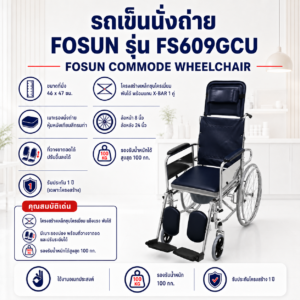 รถเข็นนั่งถ่าย FOSUN FS609GCU