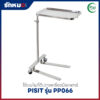 โต๊ะเมโย/โต๊ะวางเครื่องมือแพทย์สแตนเลส (Mayo Stand) PISIT รุ่น PP066 แบบ 2 ล้อ