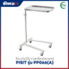โต๊ะเมโย/โต๊ะวางเครื่องมือแพทย์สแตนเลส (Mayo Stand) PISIT รุ่น PP066(A) แบบ 4 ล้อ