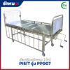 เตียงผู้ป่วยสแตนเลส 2 ไกร์ แบบมือหมุน PISIT รุ่น PP007