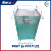 ตู้ข้างเตียงสแตนเลส ขอบราวกั้น มีล้อ PISIT รุ่น PP071(C)