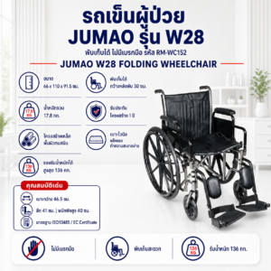 รถเข็นผู้ป่วย JUMAO W28