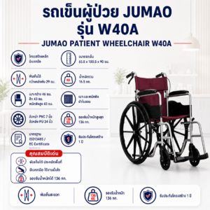 รถเข็นผู้ป่วย JUMAO W40A