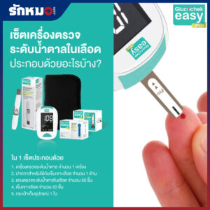 ชุดเครื่องตรวจน้ำตาลในเลือด Glucochek Easy Pro รุ่น TD4279A