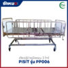 เตียงผู้ป่วยสแตนเลส 3 ไกร์ แบบมือหมุน PISIT รุ่น PP006