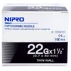 เข็มฉีดยา (Hypodermic Needle) ยี่ห้อ NIPRO เบอร์ 22x1 1/2"
