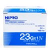 เข็มฉีดยา (Hypodermic Needle) ยี่ห้อ NIPRO เบอร์ 23x1 1/2"