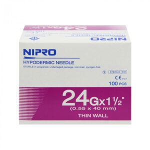 เข็มฉีดยา (Hypodermic Needle) ยี่ห้อ NIPRO เบอร์ 24x1 1/2"