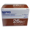 เข็มฉีดยา (Hypodermic Needle) ยี่ห้อ NIPRO เบอร์ 26Gx1"