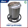 ถังขยะสแตนเลสแบบกลม PISIT รุ่น PP134(B) มียางกันชนล้อมรอบตัวถัง