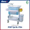 รถเข็นฉุกเฉินพลาสติก 4 ลิ้นชัก (Emergency Cart) PISIT รุ่น SL-F04