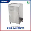 ตู้ข้างเตียงสแตนเลส ขอบหงาย มีล้อ PISIT รุ่น PP071(D)