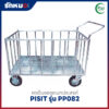รถเข็นของสแตนเลส แบบลูกกรง ล้อ 8 นิ้ว PISIT รุ่น PP082