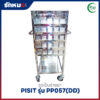 รถเข็นจ่ายยาสแตนเลส 50 ช่อง PISIT รุ่น PP057(DD) ลิ้นชักสแตนเลส