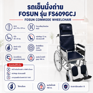 รถเข็นนั่งถ่าย FOSUN FS609GCJ