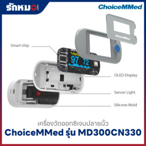 เครื่องวัดออกซิเจนปลายนิ้ว ChoiceMMed รุ่น MD300CN330