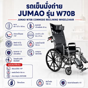 รถเข็นนั่งถ่าย JUMAO W70B