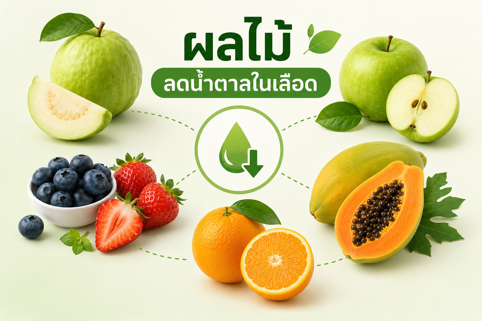10 ผลไม้ลดน้ำตาล และผลไม่ที่ไม่ควรกิน ผู้ป่วยเบาหวาน