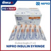 เข็มฉีดยาอินซูลิน Nipro 31G × 15/64 นิ้ว ขนาด 1 mL