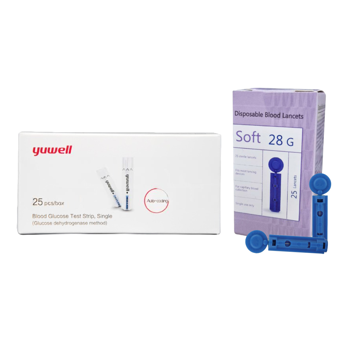 Yuwell Strip Y350, Lancets 28G