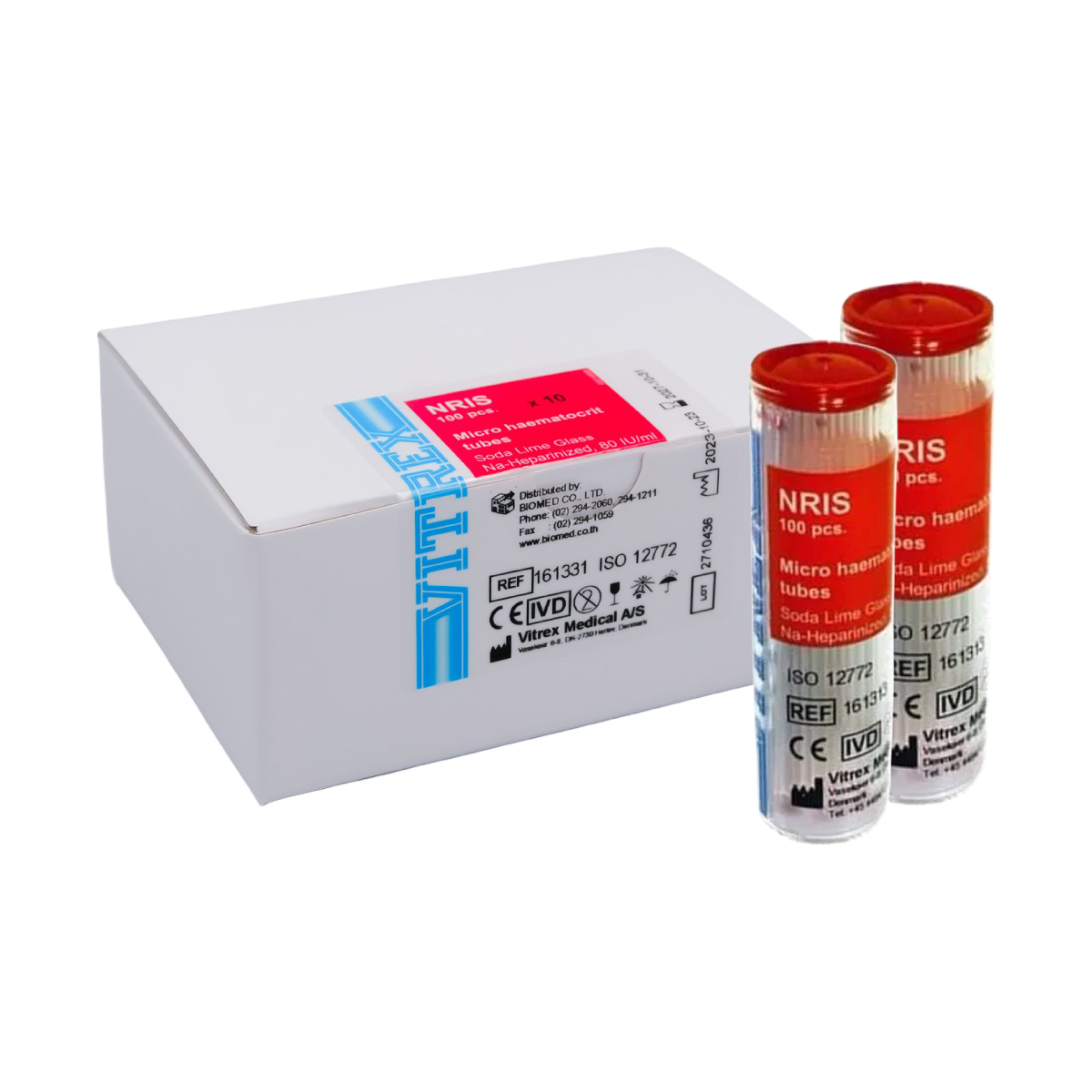 ทิ้วฮีมาโตคริต สีแดง HEMATOCRIT TUBE RED